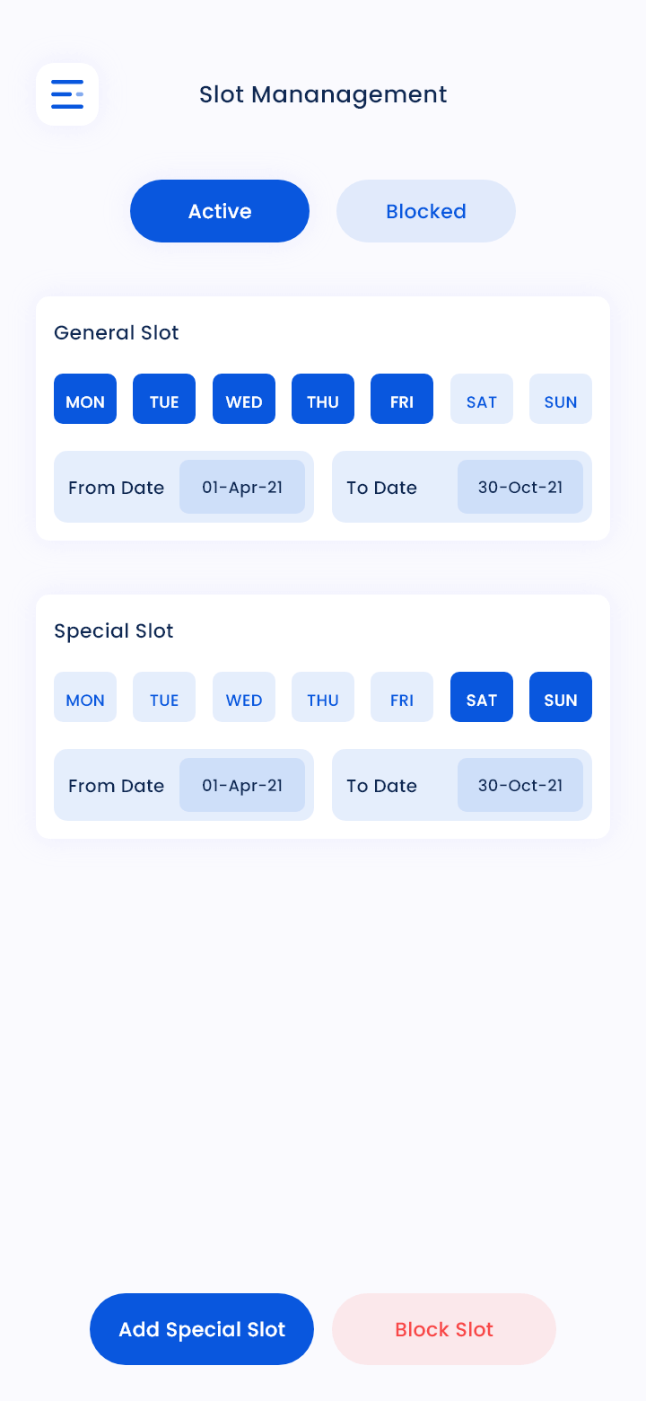 Slot Management